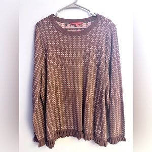 Women’s ModCloth Ruffle Trim Sweater Size 2X